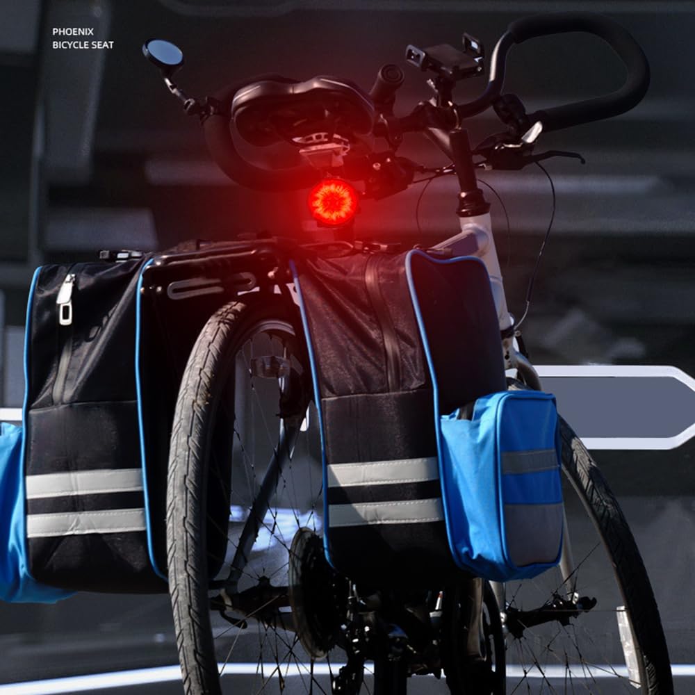 Luces traseras para Bicicleta, Luces para Ciclismo Nocturno, Luces para Bicicletas de montaña y Carretera, Accesorios de Carga para Bicicletas