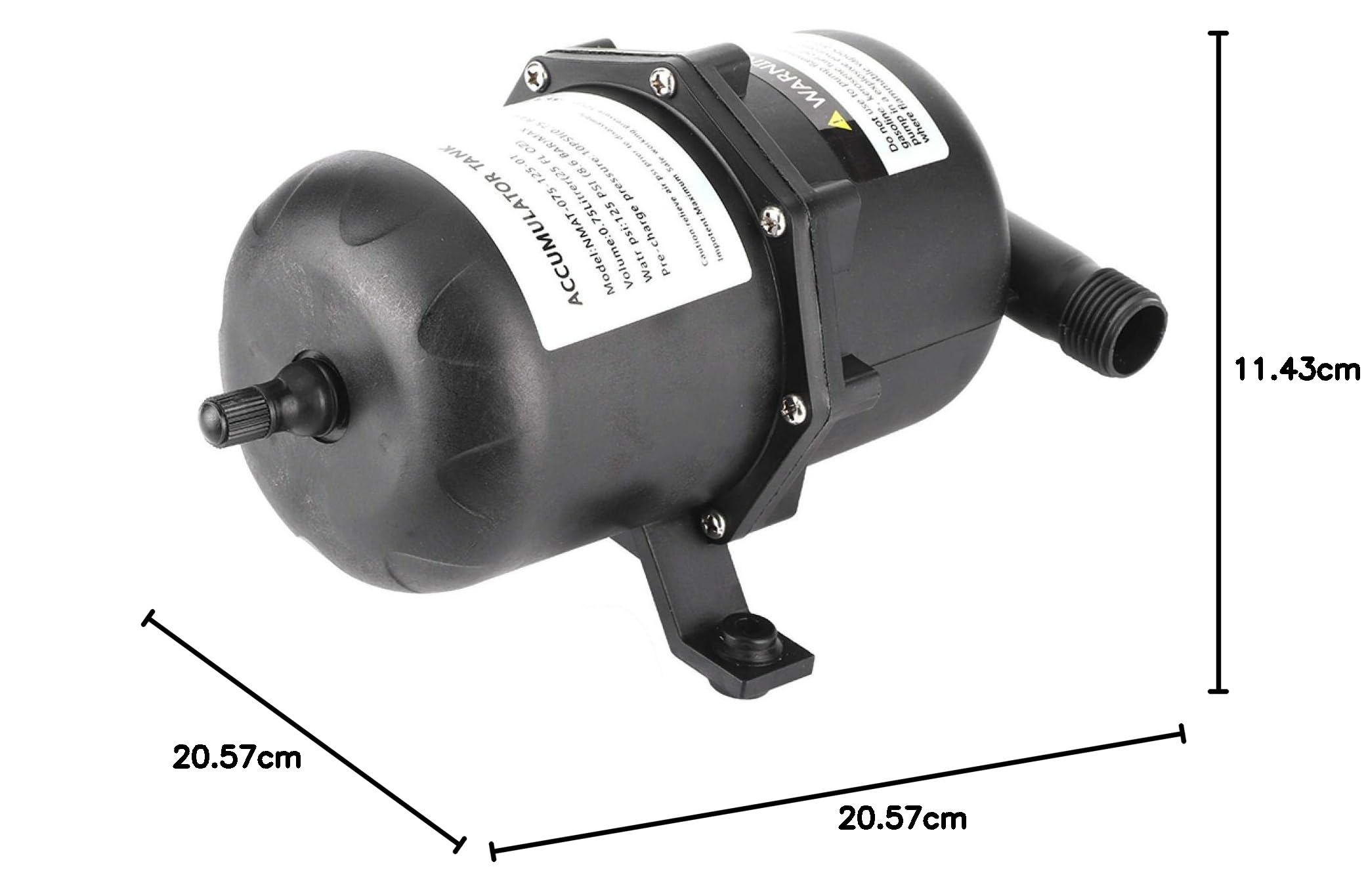 Accumulator Adatto Per Accumulator Tank Replacement For Boats,Accumulator Pressure Tank Control 0.75 L 125psi Waterproof Replac