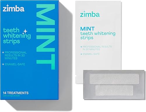 Miniatura 9 de Zimba Tiras blanqueadoras dentales sensibles para dientes sensibles, tiras blancas para blanquear los dientes, removedor de manchas blanqueadoras de