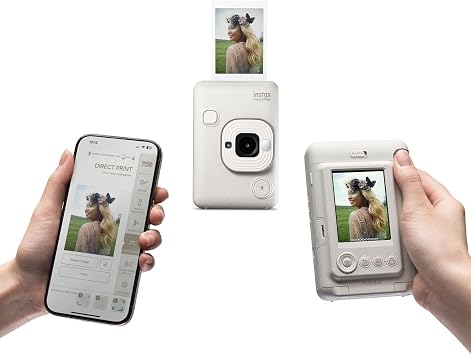 Fujifilm Instax Mini Liplay Hybrid Misty White Camera 10-Piece Film
