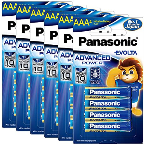 Image of Panasonic Evolta AAA Alkaline Advanced Power, Extra Power Formula, no Mercury add, Anti-Leak Seal, Protects Power for up to 10 Years, Pack of 24