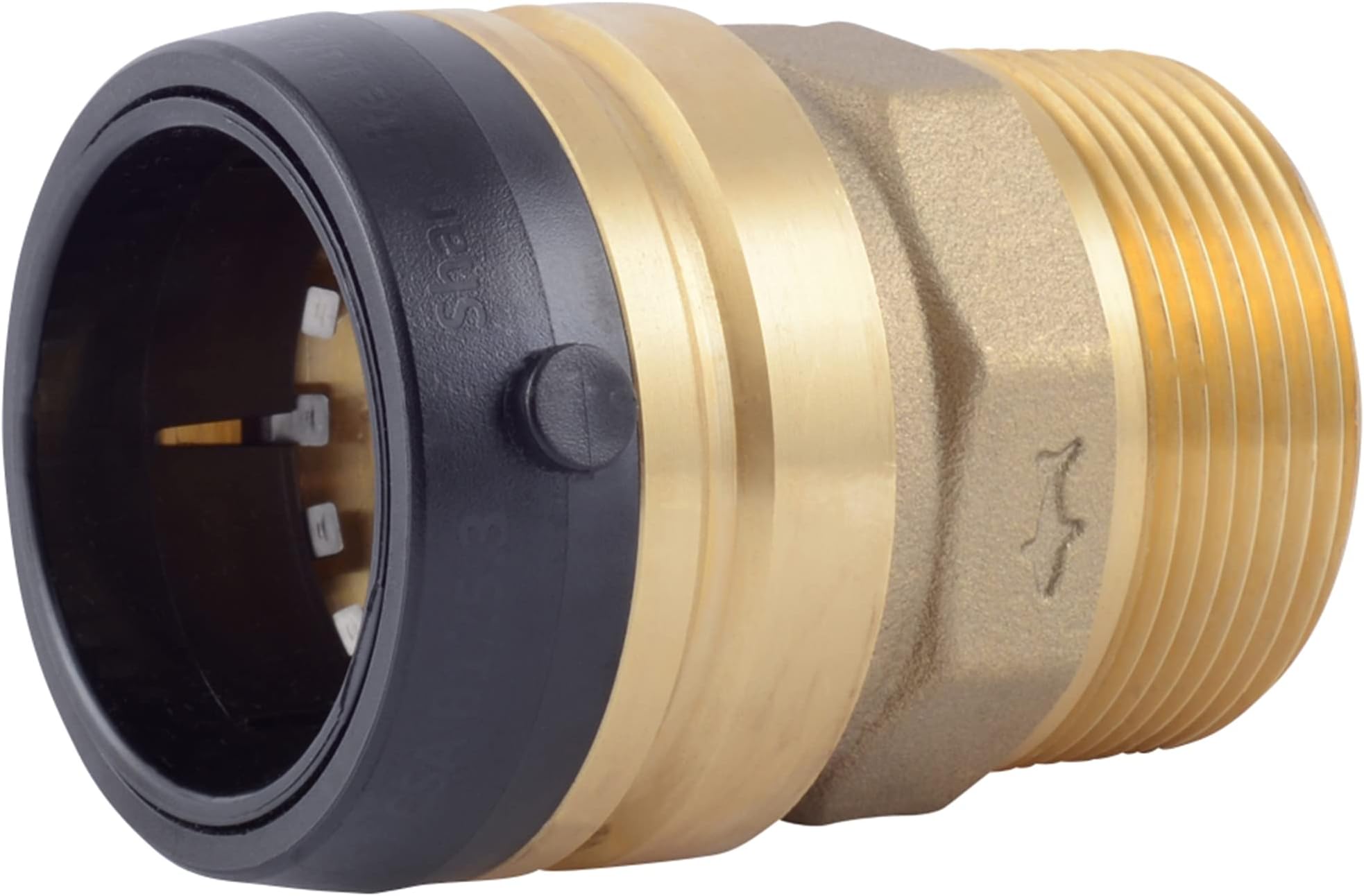 SharkBite 1-1/2 Inch MNPT Adapter, Push to Connect Brass Plumbing Fitting, PEX Pipe, Copper, CPVC, PE-RT, HDPE, UXL114140M