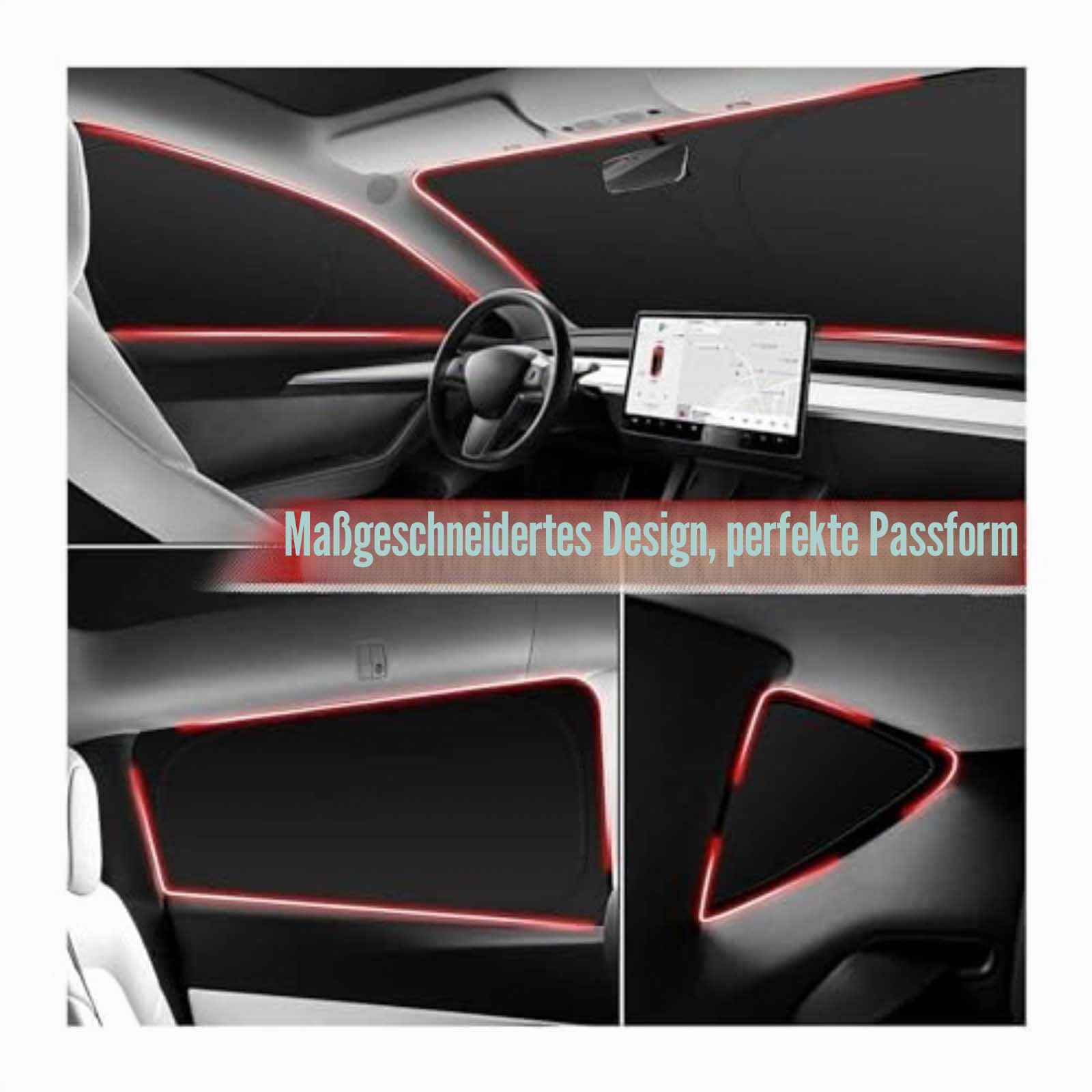 Auto Sonnenschutz für Skoda Karoq 2018-2024, Vollständiges Set für Windschutzscheibe, Seitenfenster & Heckscheibe, Verdunkelung & UV-Schutz,8 PCS Full