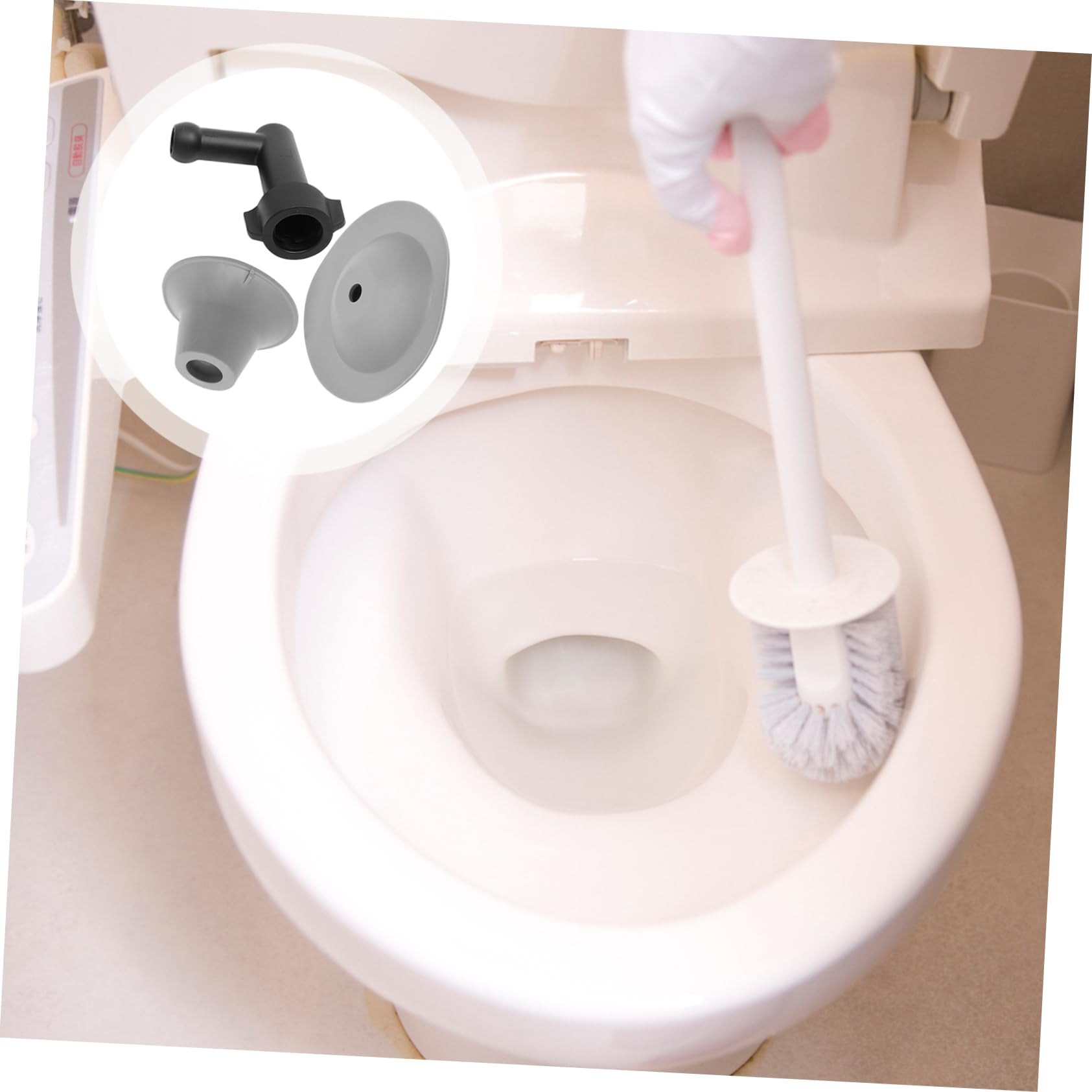 Ventouse de Toilette Flexible Piston Déboucheur Sanitaire Blanc Non Applicable Débouchage Puissant Adaptable pour Wc la Cuisine Salle de Bain Usage Domestique Usage Immédiat
