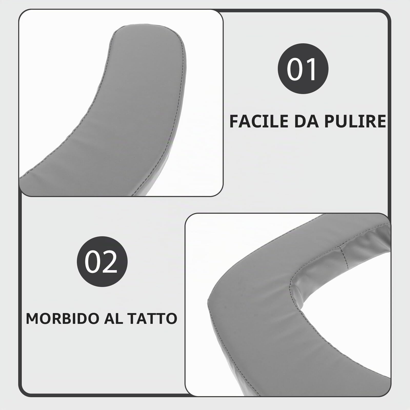 Sedile per Wc per Anziani Rialzo Imbottito in Pu e Spugna, Design Ergonomico per Bagno Familiare Facile Installazione e Comfort Ottimale