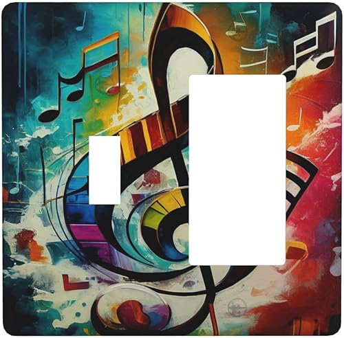 Miniatura 96 de Arte abstracto de mármol de acuarela de 1 cuadrilla, cubierta decorativa de pared de palanca única, placa de interruptor eléctrico para sala de Arte