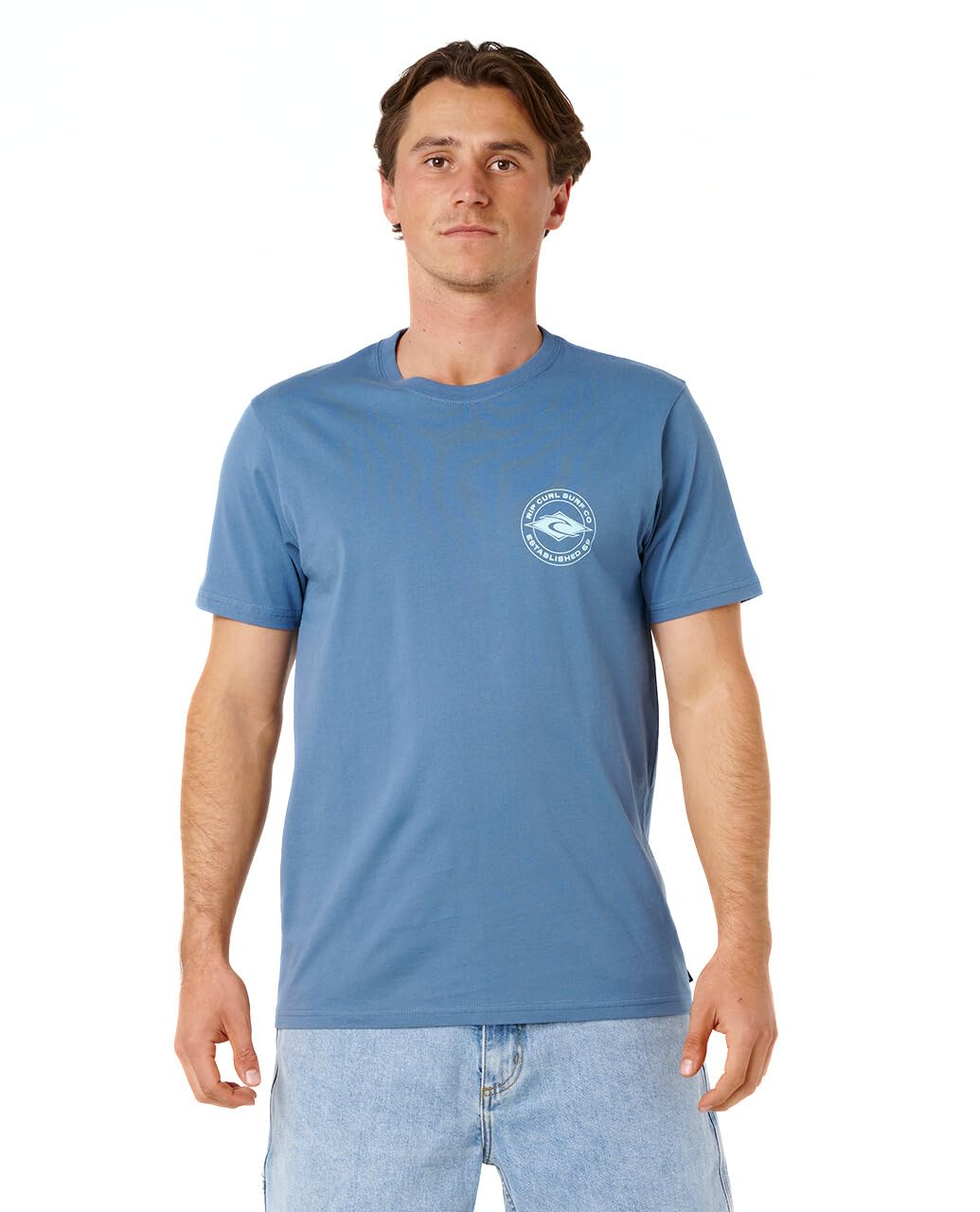 Rip Curl Men's Bluefin Staple Graphic Short Sleeve Crew Neck T-Shirt, Standard Fit, Large