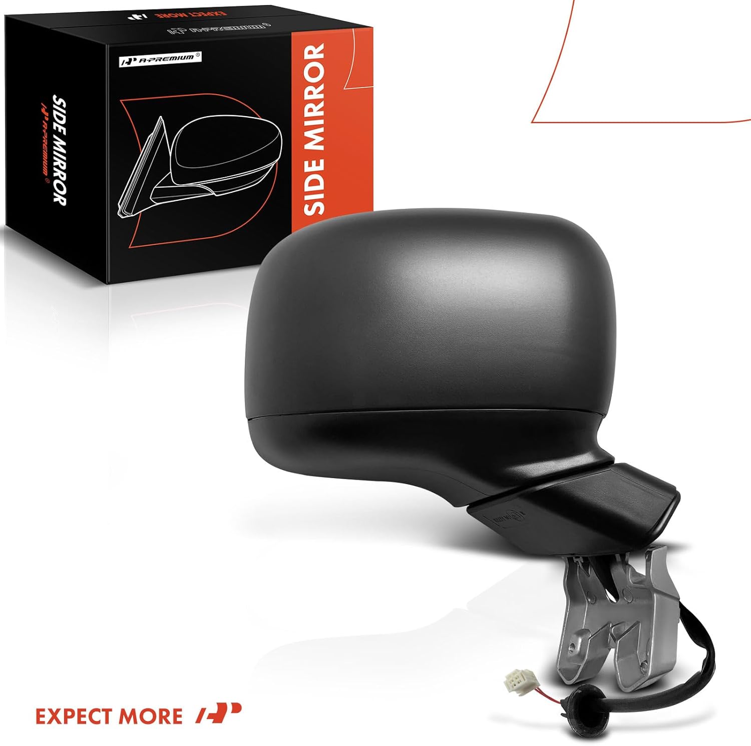 A-Premium Passenger Side Manual Door Mirror - Compatible with Jeep Renegade 2015 2016 2017 2018 2019 - Non-Heated Manual Folding Black Outside Rear View Mirror - # 5VY83LXHAA