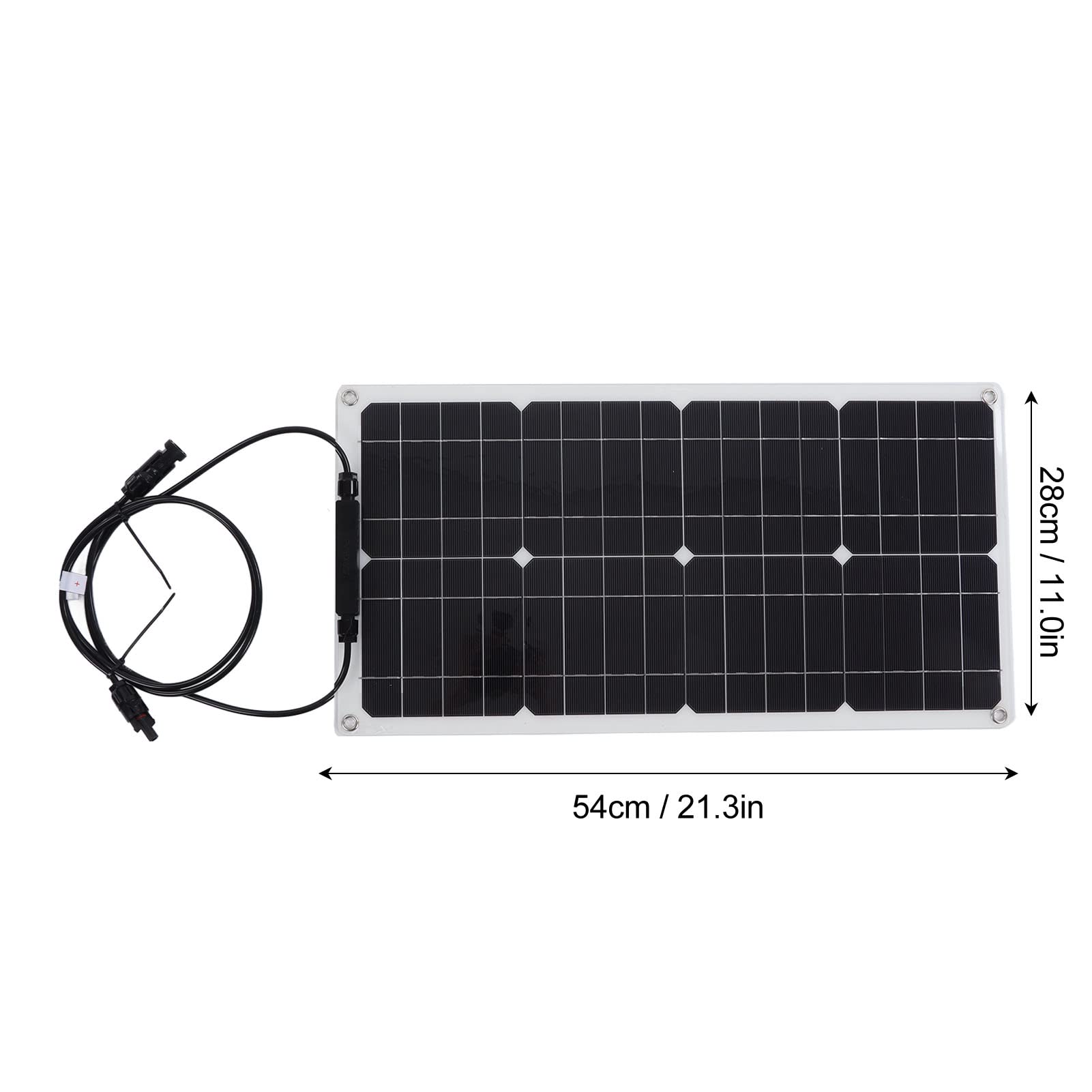 Cocoarm Zestaw do ładowania Słonecznego 50 W, Przenośny Panel Słoneczny Monokrystaliczny ze Sterownikiem ładowarki Akumulatora 30 A, Wyjście 18 V, Wodoodporna Dwuczęściowa Konstrukcja do Samochodu