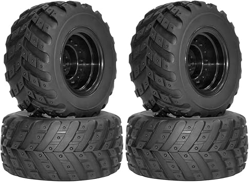 RC Wheel Tire Compatible with HBX for HAIBOXING 901 901A 903 903A 905 905A 12813 1/12 RC Car Spare Upgrade Parts 4Pcs 97mm Rubber Tire Tyre Wheel