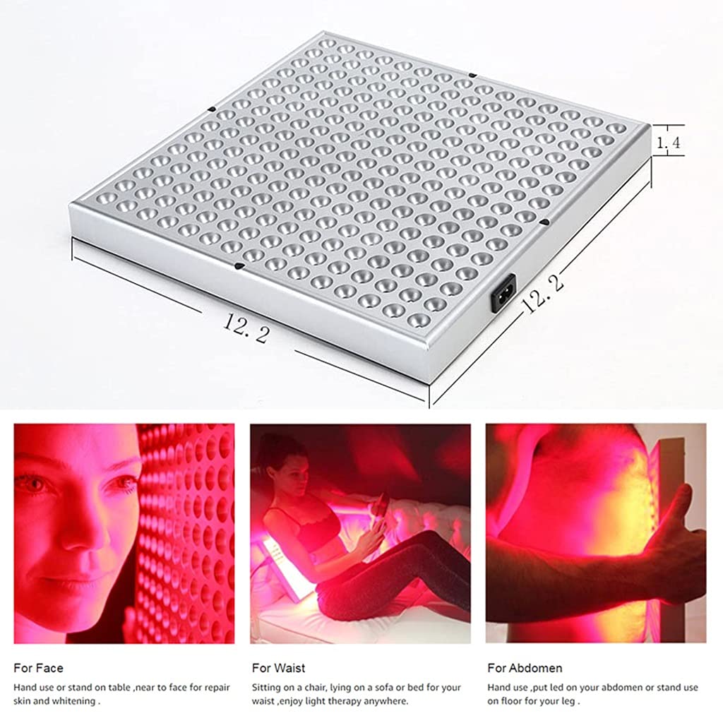 Aparato de Terapia con Luz Roja LED con Mando a Distancia Panel LED 45W Profundo 660nm e Infrarrojo Cercano 850nm Combo de Luz LED para la Belleza de la Piel