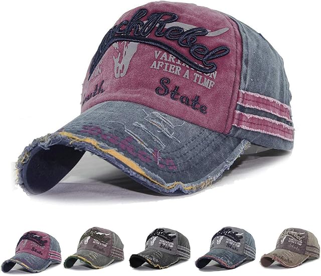 CheChury Cap Summer Cap Vintage Cotton Baseball Cap Unisex Distressed Snapback Trucker Hat