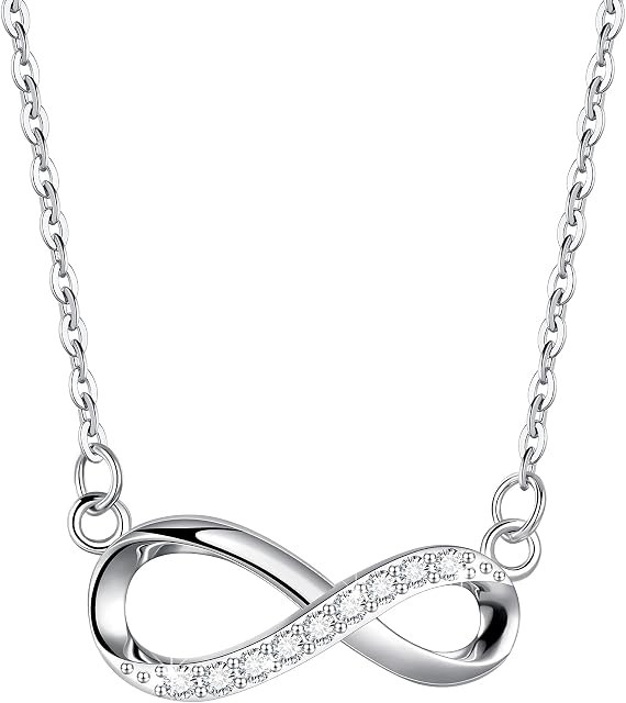 Viwind Necklaces for Women 925 Sterling Silver Infinity Pendant Necklace Jewellery Gifts for Mum Her Wife Girlfriend Anniversary Birthday Mothers Day Christmas Valentines