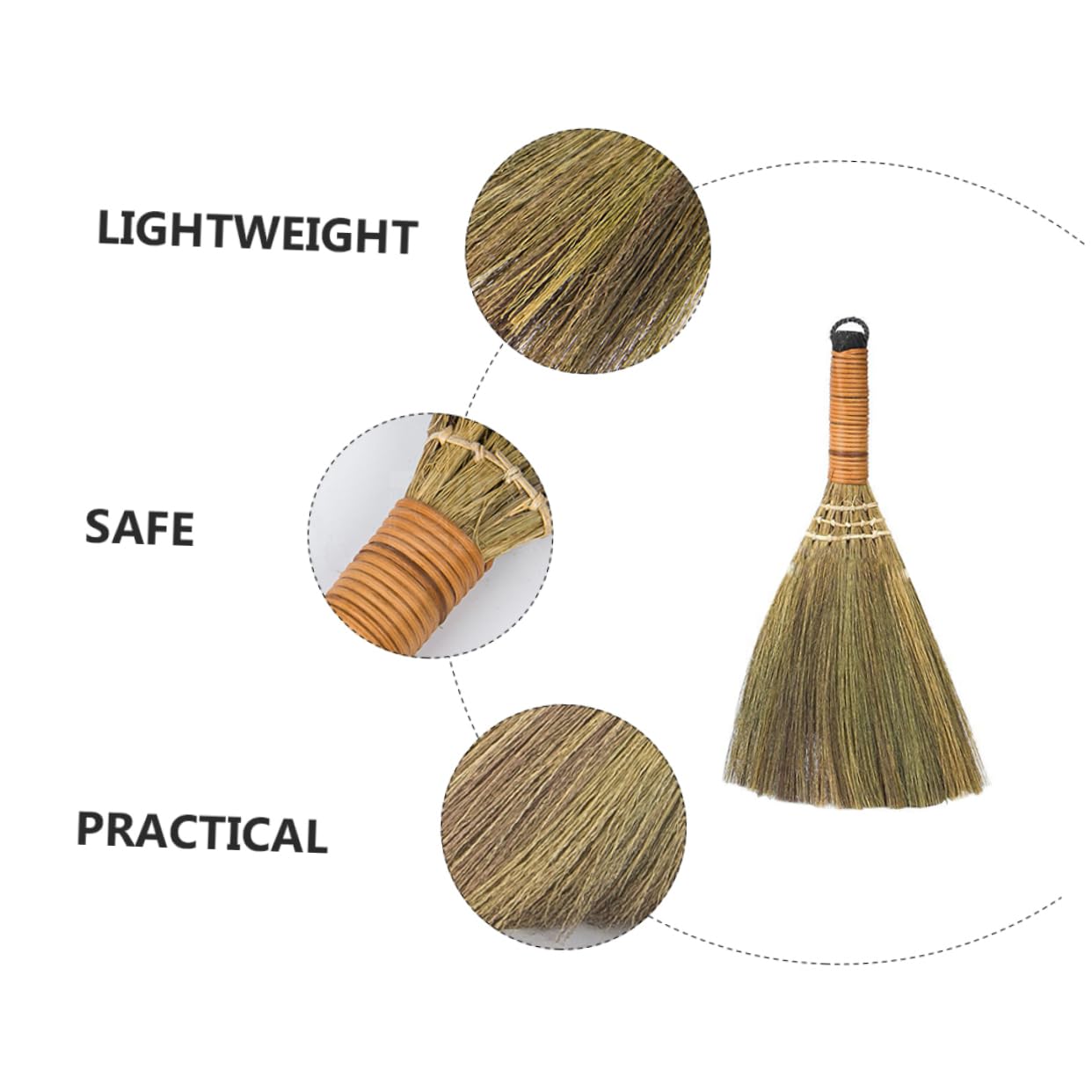 HAPINARY 2Pcs Broom Tool for Home Cleaning Compact Design for Dust and Small Debris Durable Natural Material for Tables and Walls Household Cleaning