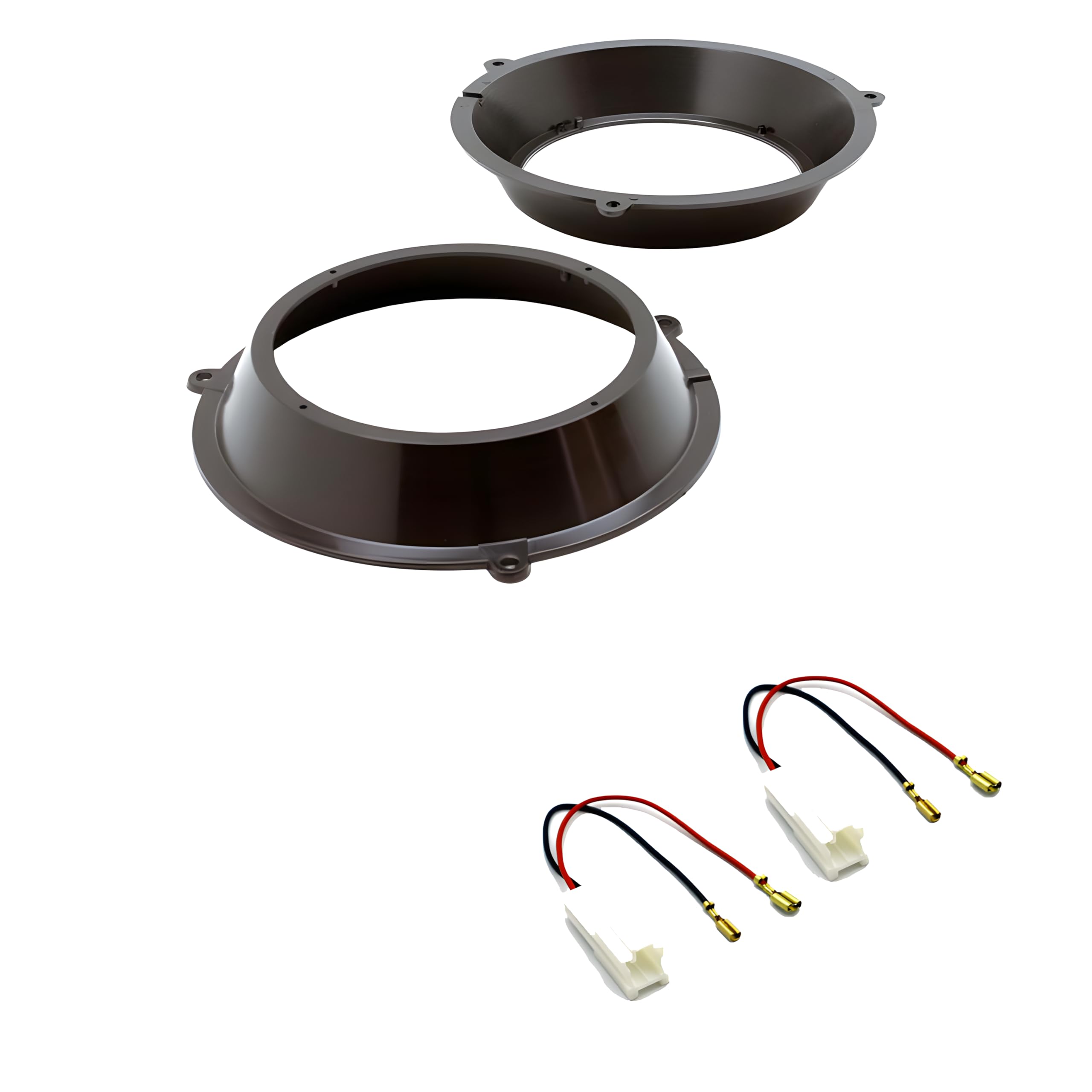 Sound Way Kit Altoparlanti 2 Vie Coassiali 16,5 cm (120 W Max / 60 W RMS) con Adattatori e Cavi Connettori – Compatibile con FIAT Panda 169 (2002 – 2012) – Solo per Portiere Anteriori