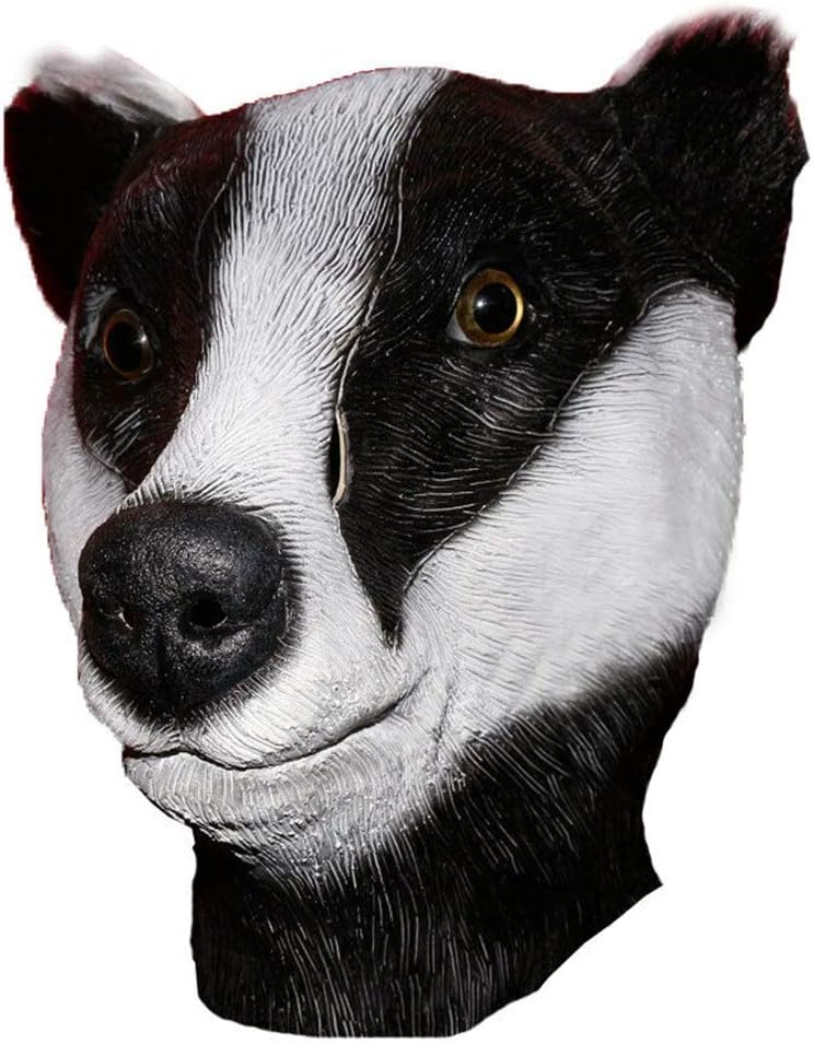 HENGYUTOYMASK Novelty Badger Mask, Halloween Latex Aniamal Head Mask Cosplay Costume Party for Adult