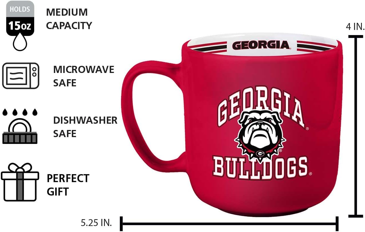 Logo Brands NCAA Indiana Hoosiers 15oz Stripe Mug - Team Logo, Inside Print, Standard Handle, Microwave & Dishwasher Safe image 3