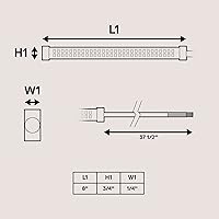 Vista 8 de Juego de 2 tiras de luz LED ámbar de 5.0 pulgadas [luces direccionales y de circulación] [IP68 resistente al agua] [15 LED] iluminación brillante
