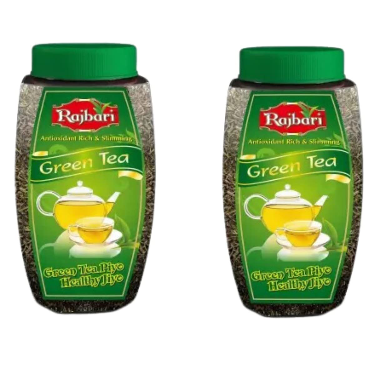 Green Tea | 100% Pure & Natural | Immunity-Boosting & Weight-Reducing Blend | Refreshing Green Tea in a Convenient Plastic Bottle (2 x 100 grams Pack)