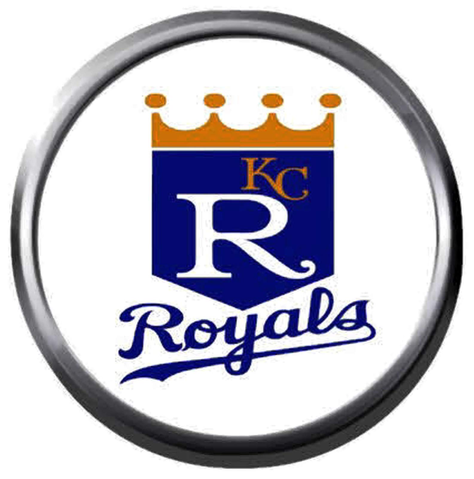 MLB KC Royals Kansas City Baseball Logo 18MM - 20MM Snap Jewelry Charm