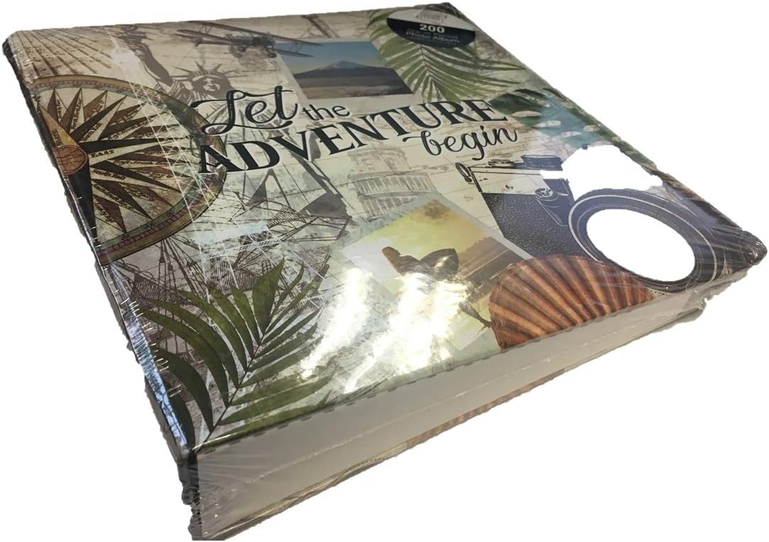 SATOHA Tallon Let The Adventure Begin 6x4 Photo Album Memo Slip in Holds 200 Photos