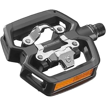LOOK Cycle - GEO Trekking ROC Bicycle Pedals - Ultra Robust Aluminium Hybrid Pedals - 1 Clipless Side 1 Flat Side - Ideal for Off-Road Use - Easy Pedals + Cleats