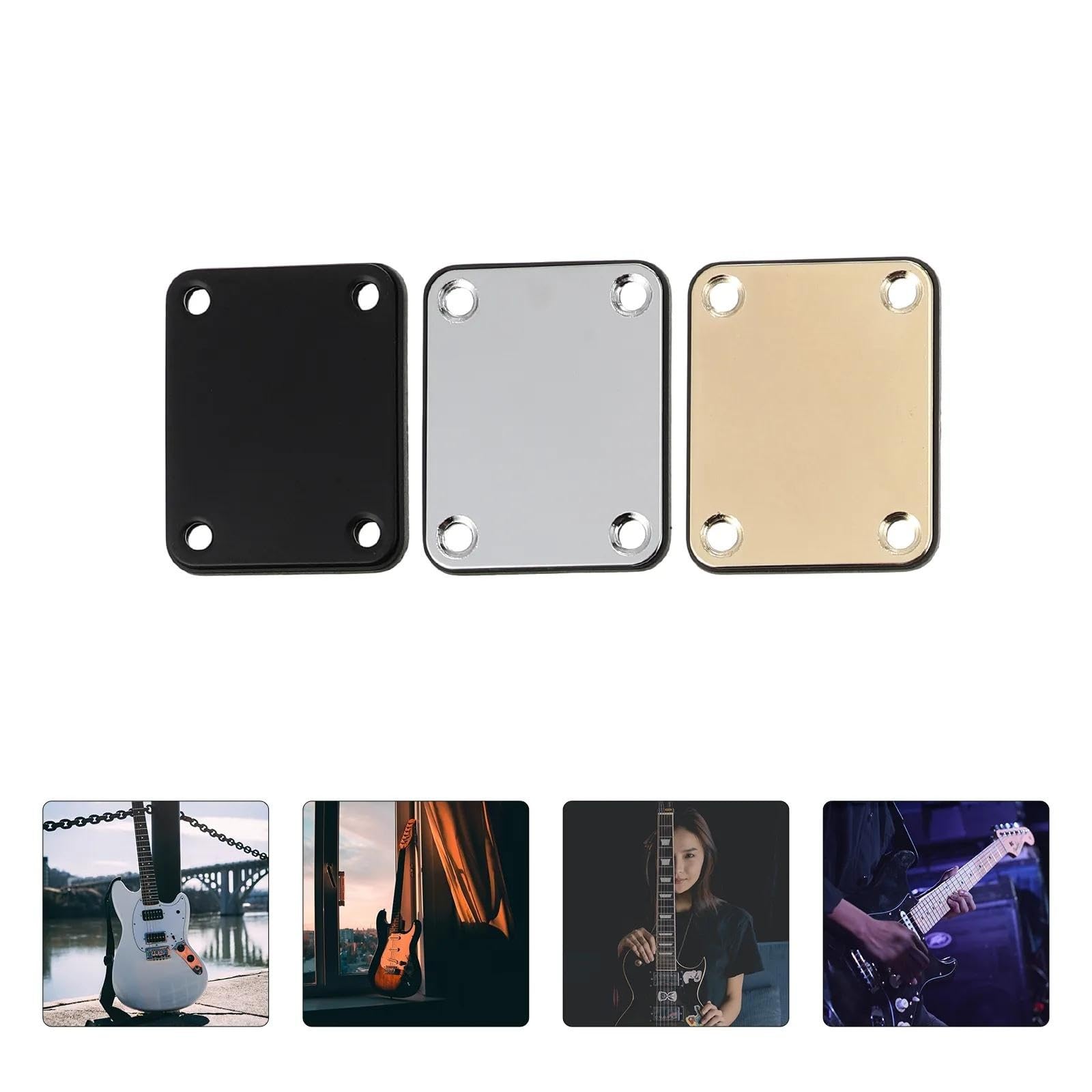 3 Szt. Płyta Przyłączeniowa Do Gitary Elektrycznej Akcesoria Część Zamienna Przegubu Szyi Gitara Akcesoria do Instrumentów