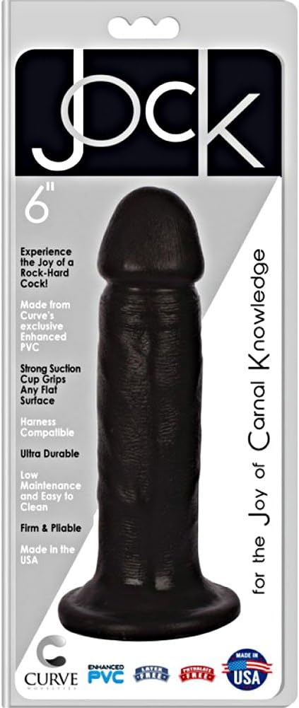 Curve Novelties Jock Dong, Black, 6 Inch