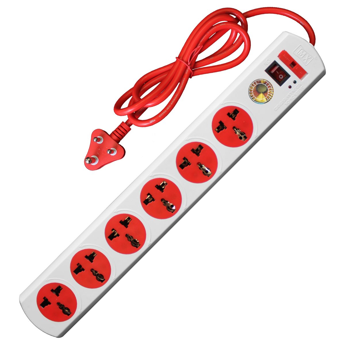 MX Surge Protector Spike Guard with 6 Universal Sockets Master Switch Advanced MOV Technology Protection Indicator 5 Foot / 1.5 Meters Power Cable 5 Amps-image-49