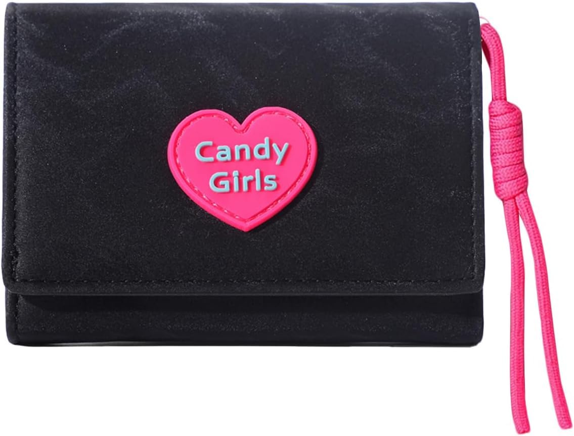 JI Women Wallet Designer Coin Purse Small Mini Card Holder Pocket Women Casual Luxury Pu Leather Card Holder Wallet (Black)-image-35