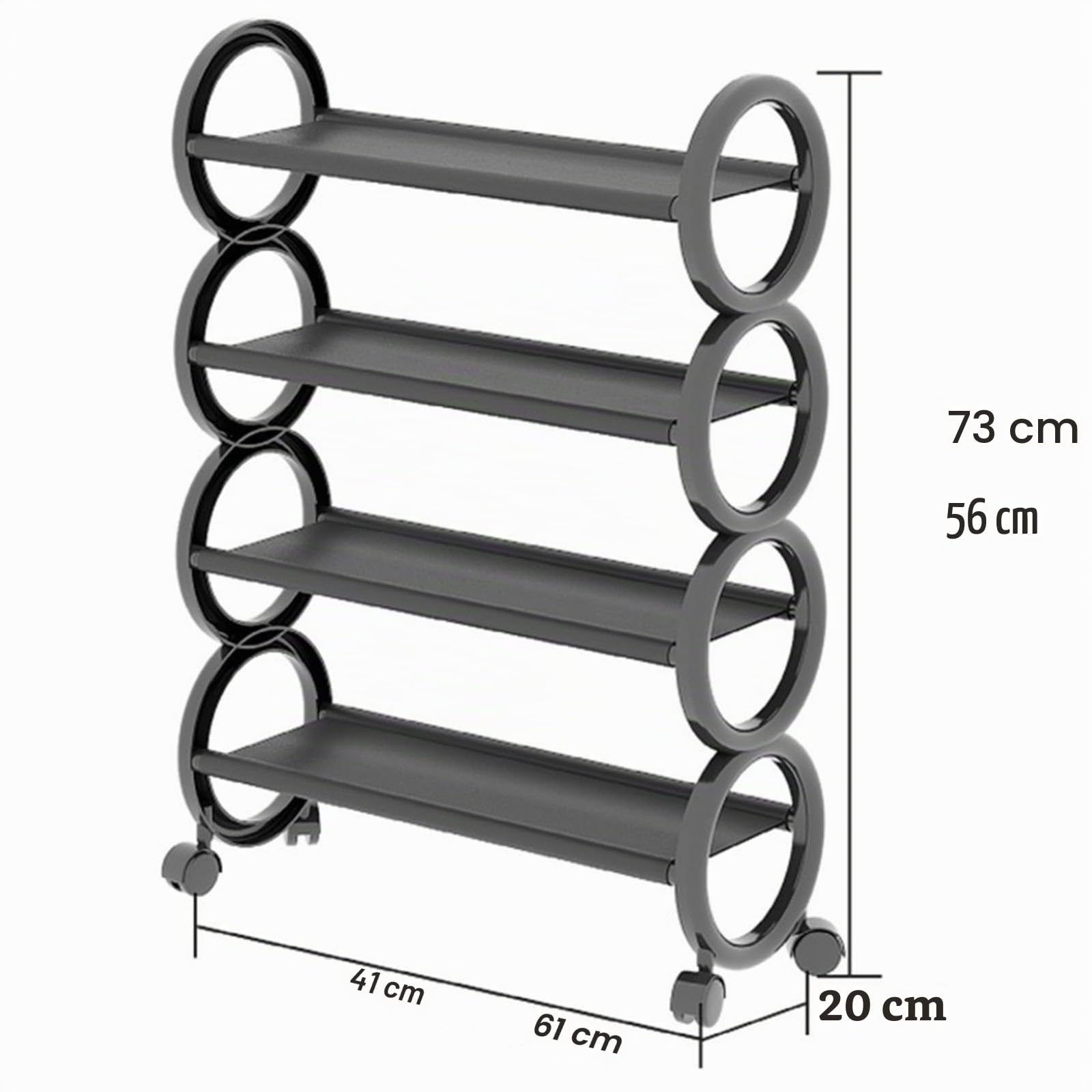 Zapatero Estrecho Alto De Con Ruedas,Zapatero De Pie Para Entrada Con Ruedas, Zapatero De Pasillo De Gran Capacidad,Para De Entrada, Baño, Sala De Estar B,61 * 20 * 73cm