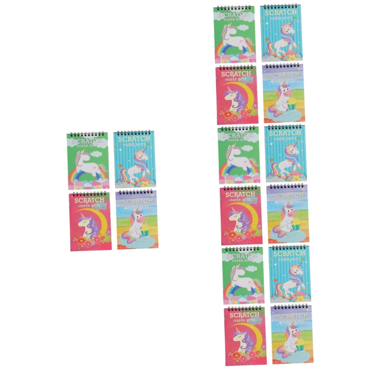 Uonlytech 4 Sätze Scratch Bilderbuch Für Kinderspielzeug Kinderhandwerk Hoch Notizbuch Zeichnen Kratzen Kleiner Zeichenblock Partytütenfüller Beachten Sie Pads Bunt Papier 4 Stück * 4