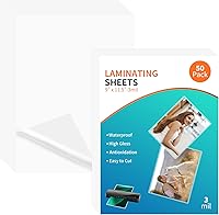 Vista 1 de LabelMore Bolsas de laminación térmica de 3 mil de grosor, hojas de laminación transparentes para laminador, 9 x 11.5 pulgadas, tamaño carta, 50