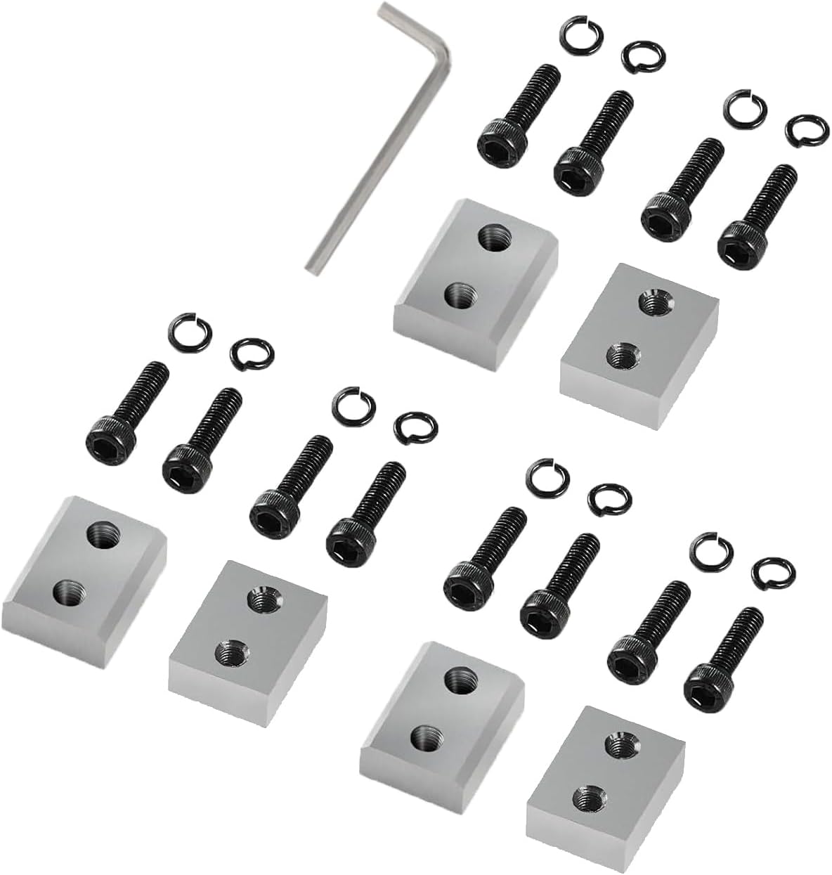 Cr12Mov Rebar Cutter Blade with Screws, 6 blades, including 12 hexagon screws, 12 spring washers and a matching hexagon wrench, HRC 58-60 Hardness，for Model RC-25/28A