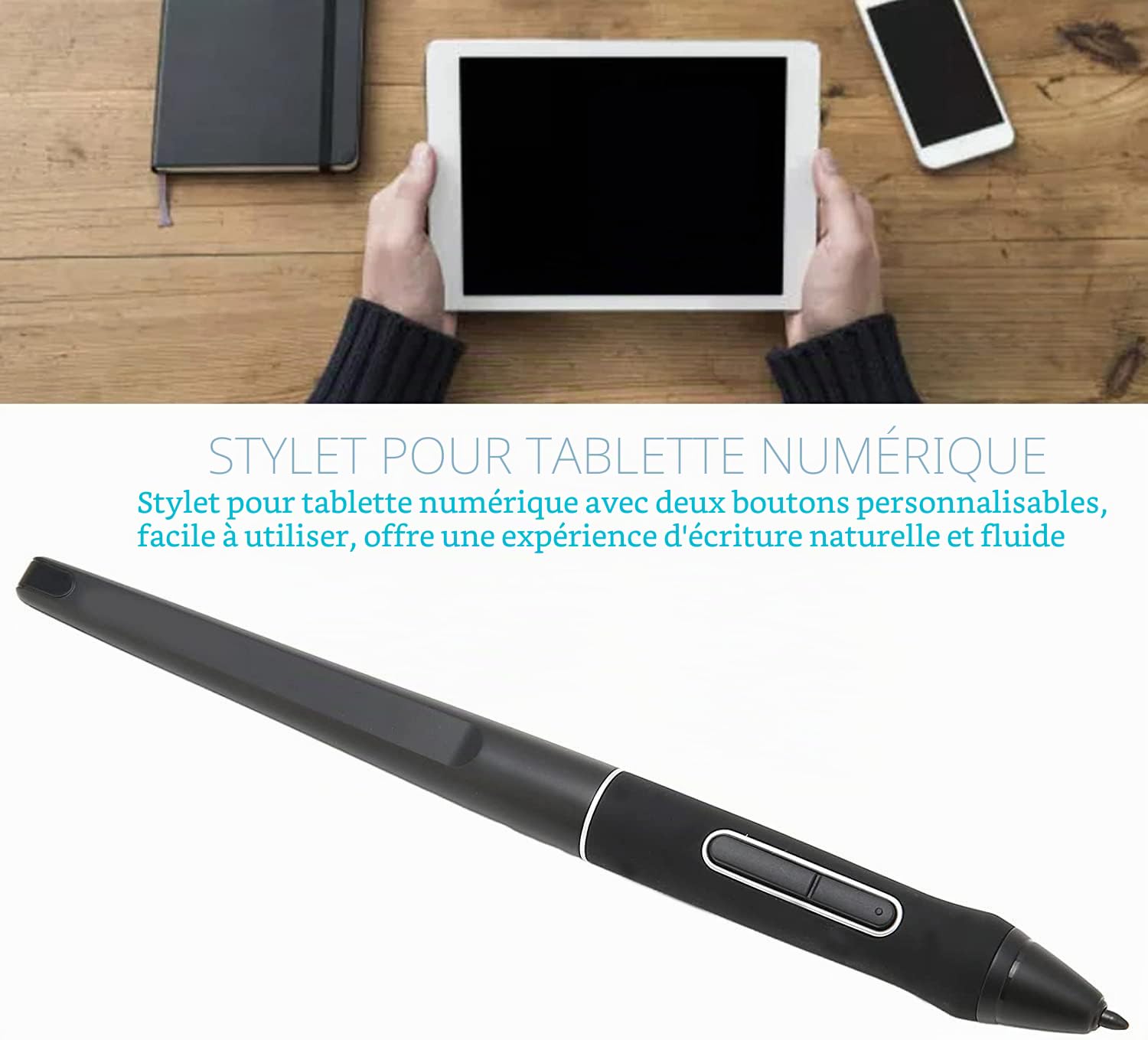 ciciglow Stylus Pen,Stylet pour écran Tactile,Stylet de Tablette Numérique Haute Sensibilité pour Tablette Kamvas Pro 12/13/16/Kamvas 16/20