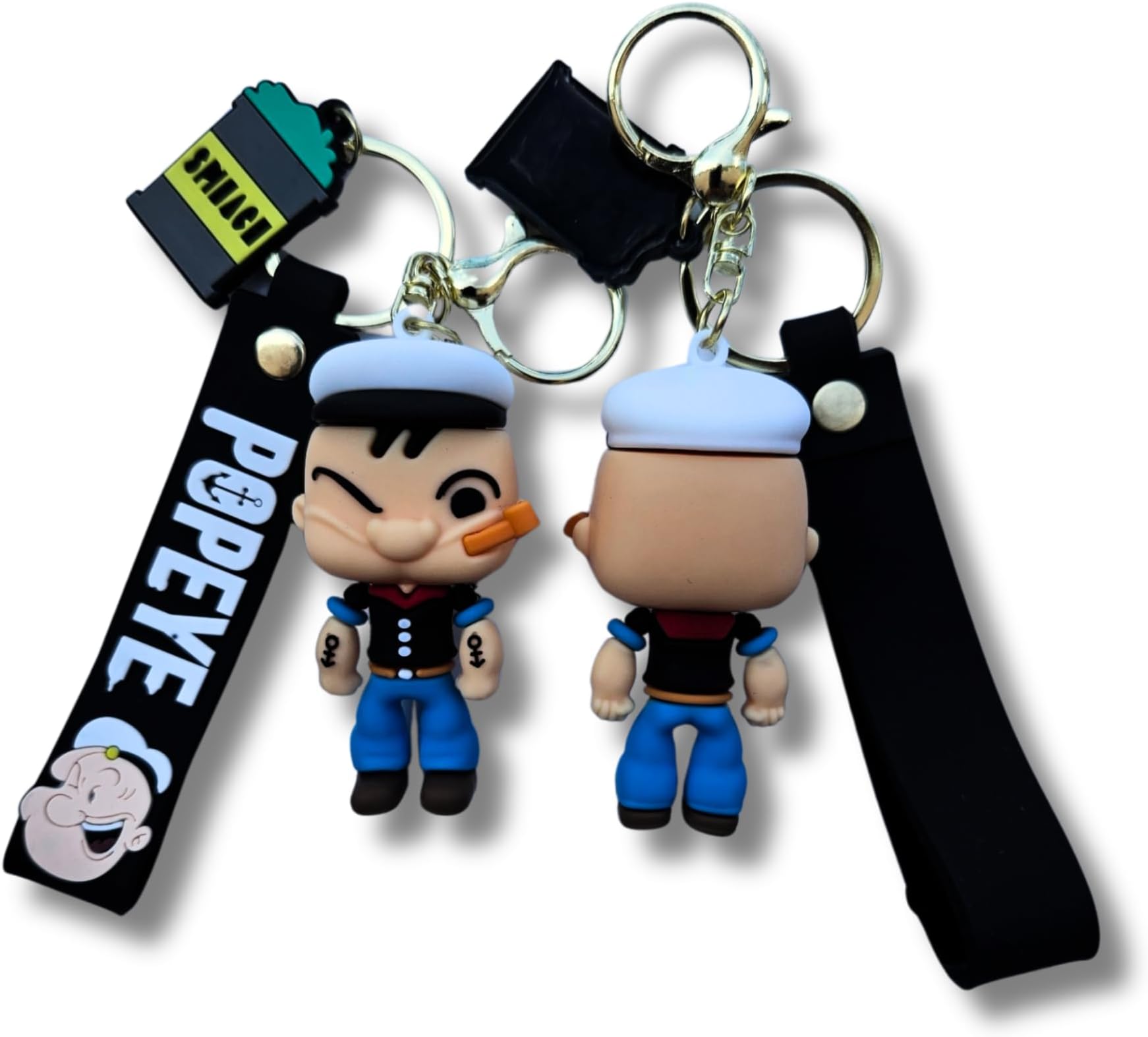 Popeye Keychain, Kids Keychain, Keychain for gift, Bag Pendant, car decoration, Various