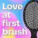 Wet Brush Mini Detangler Hair Brush Elf Kit, Ultra-Soft IntelliFlex Bristles, Detangling Brush Glides Through Tangles For All Hair Types (Wet Dry & Damaged), 1 Hairbrush & 3 Elastics