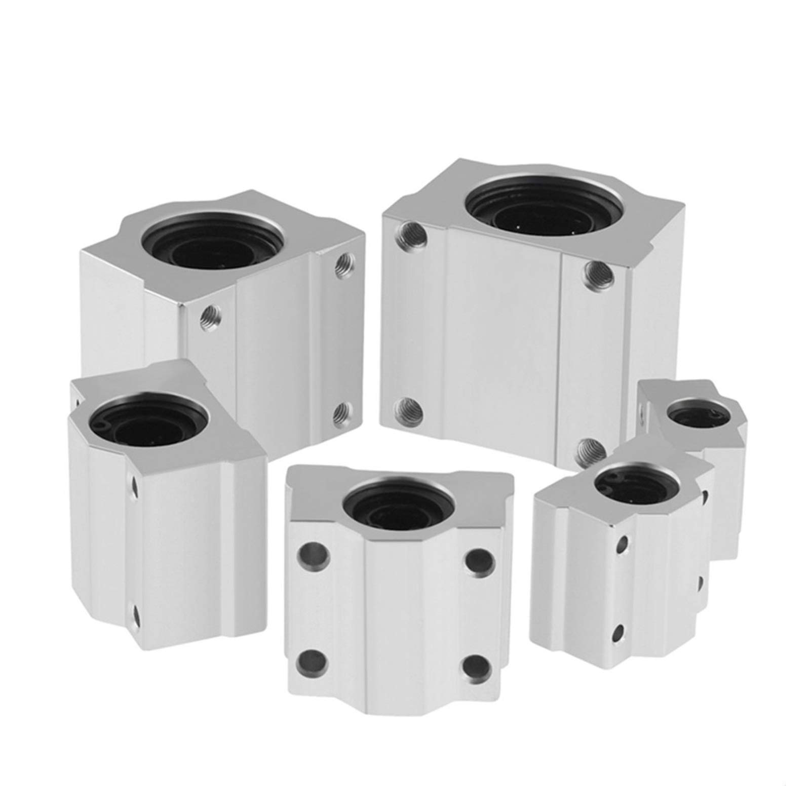 RCGKNNMUZ 10pcs Linear Bearing Slides, Model SC10UU, SCS10UU, SCS8UU, SCS6UU, SCS12UU, SCS8LUU, Mainly Used for CNC Parts, 3D Printer Parts(SCS6UU)