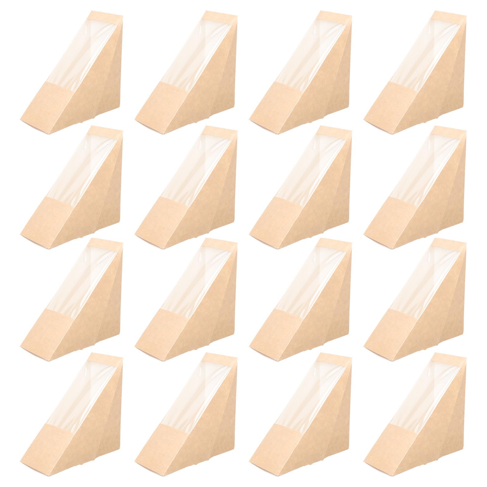 ibasenice Caja Sándwich Triangular 100 Piezas de Papel Kraft