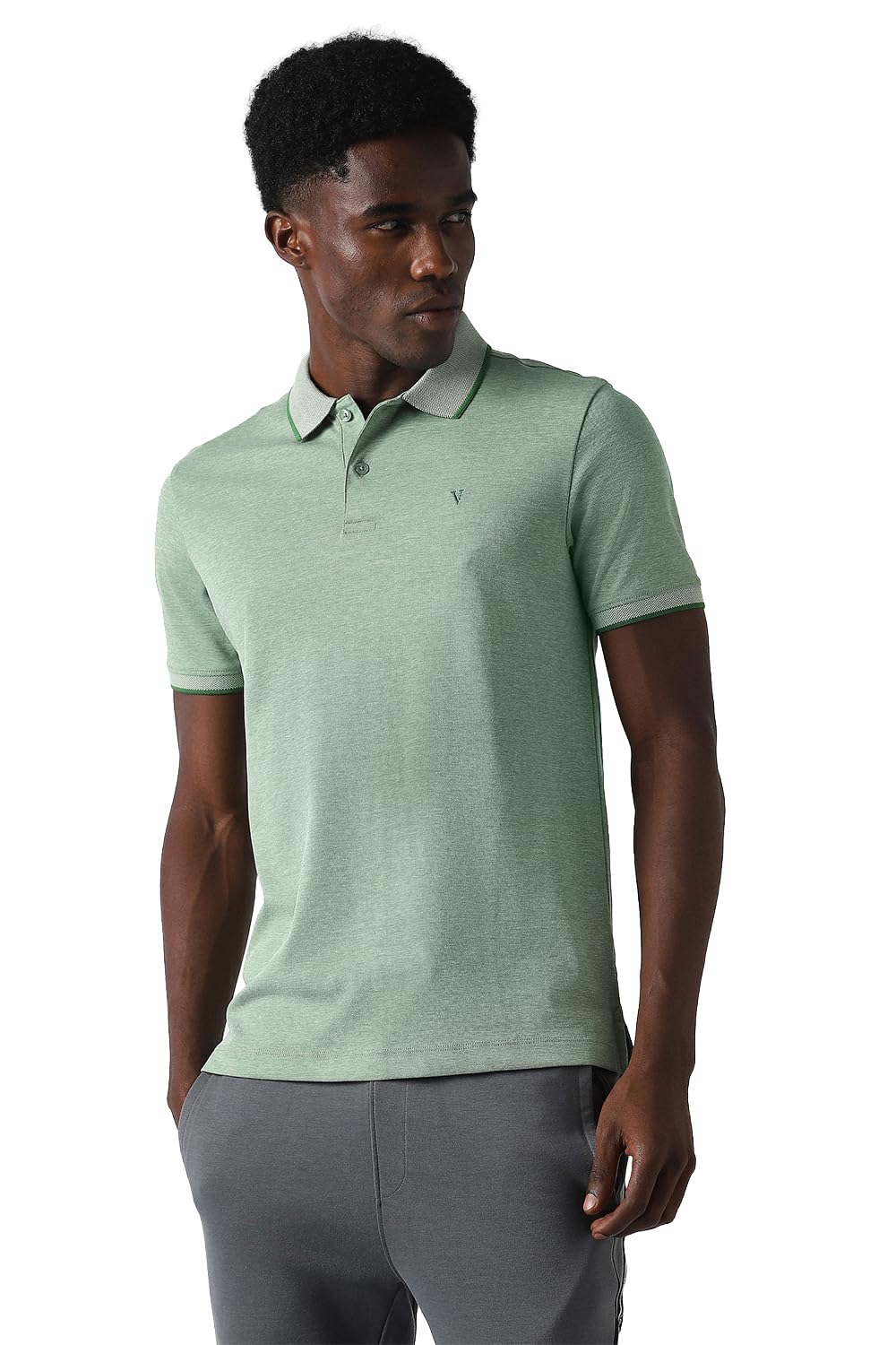 Men's Polycotton Regular Fit Polo T-Shirt Strechable Polo Tshirt with Tipping-image-45