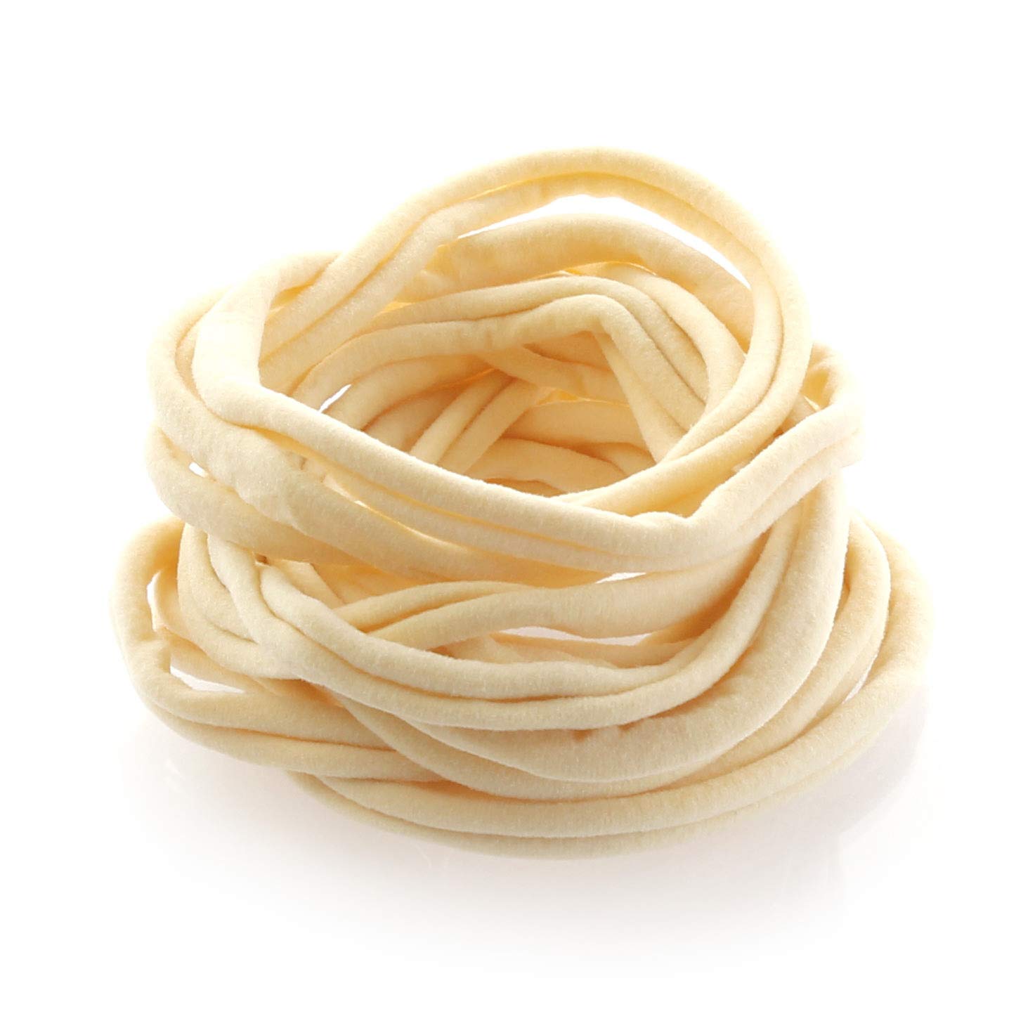 My Lello Soft Nylon Skinny Headbands for Baby Girls - Craft DIY - Bulk Wholesale - Nude - 100 Bands