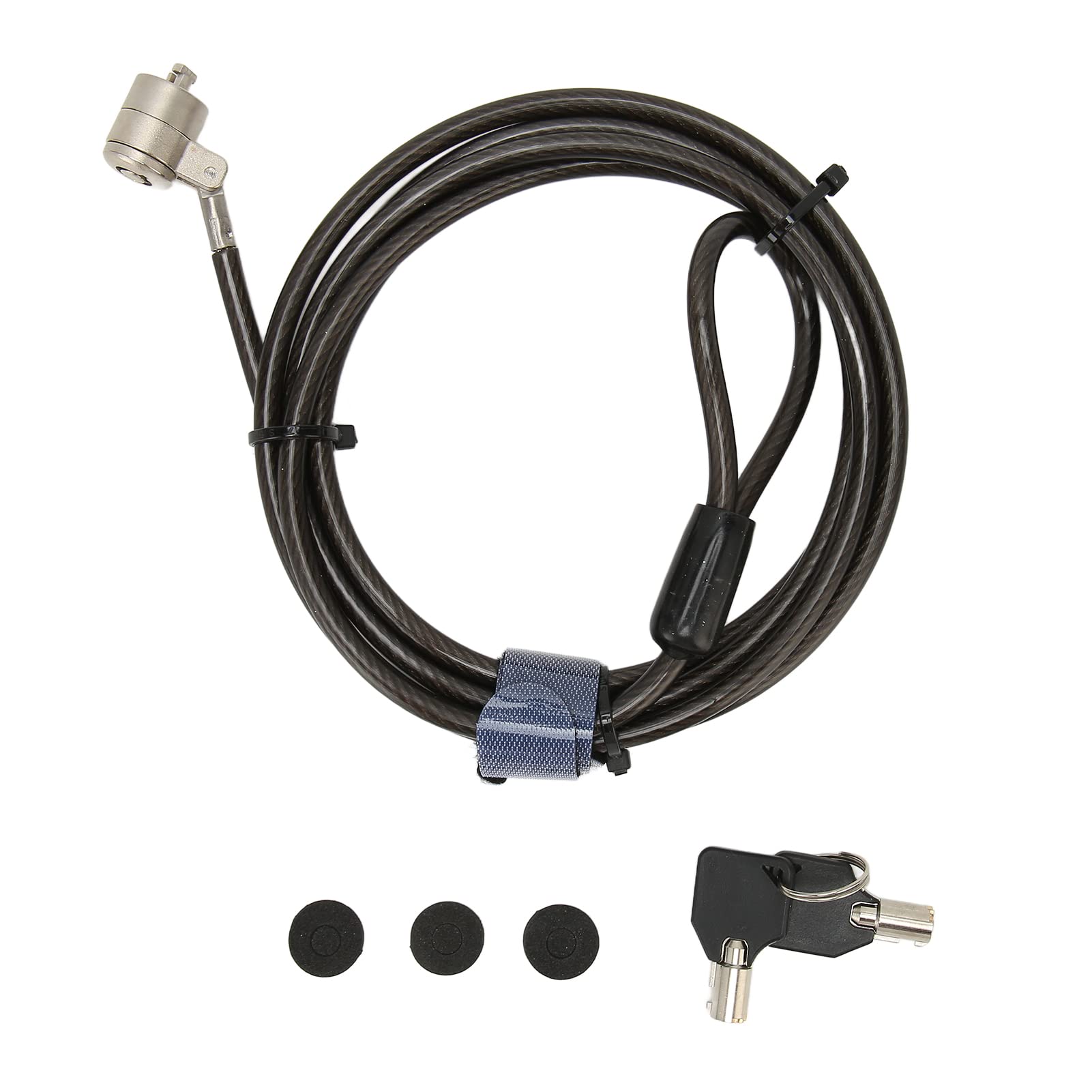 GOWENIC Notebook Lock and Security Cable, 2 Keys Steel Locking Kit with 3 Gasket, Anti Theft Combination Lock for Laptop, Laptop Security Cable Locks