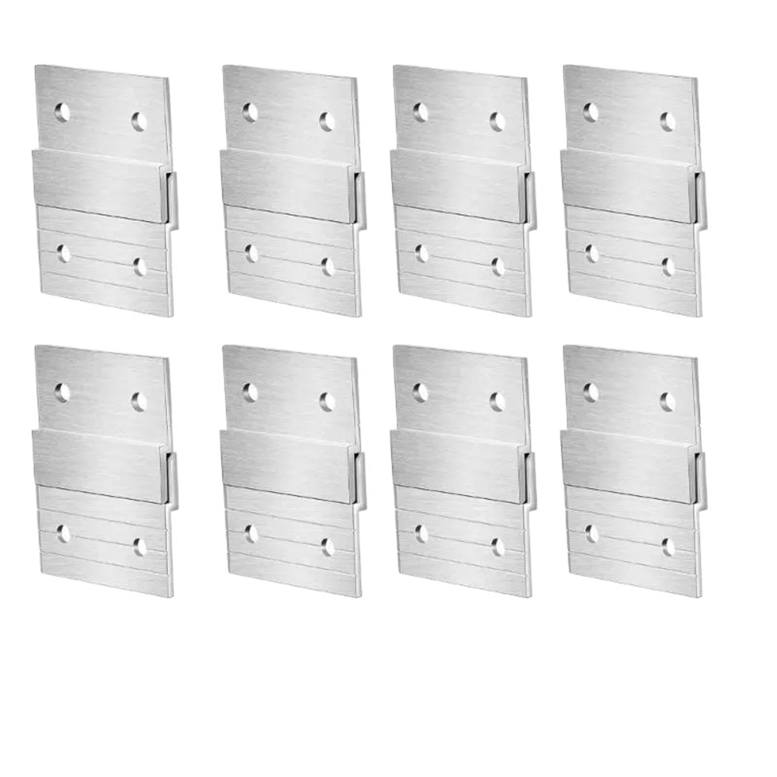 Huwoyg One Color 8 Pcs Aluminum Wall Mounting Brackets Cleat Hanger For Art Frames Whiteboards For Hanging