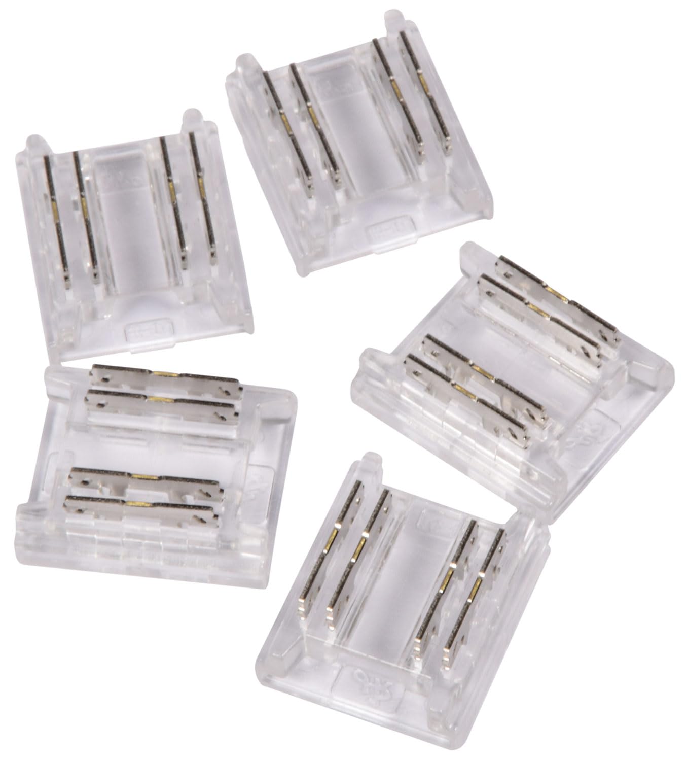 Lyyt - Solderless RGB COB LED Strip Connectors - 5 Pack - 10mm Tape to Tape Connectors
