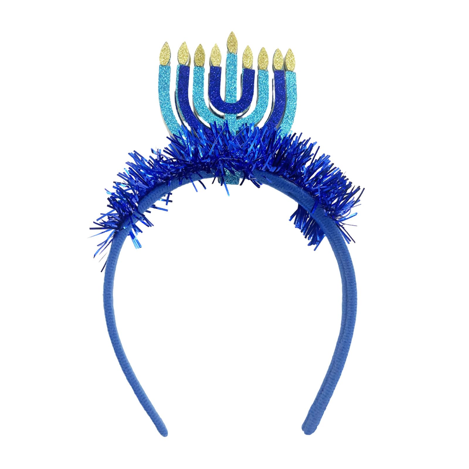 yanwuwa Chanukah Decorative Headgear Simulation Menorah Headband Hair Tiaras Holiday Party Headpiece Carnivals Headwear Festive Headgear
