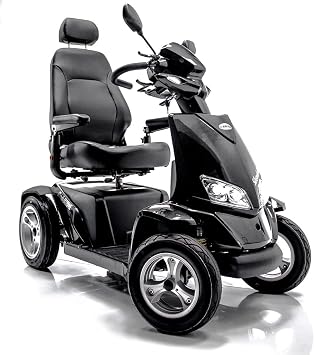 Silverado Extreme 4-Wheel Full Suspension Electric Mobility Scooter + Challenger Accessory Bundle