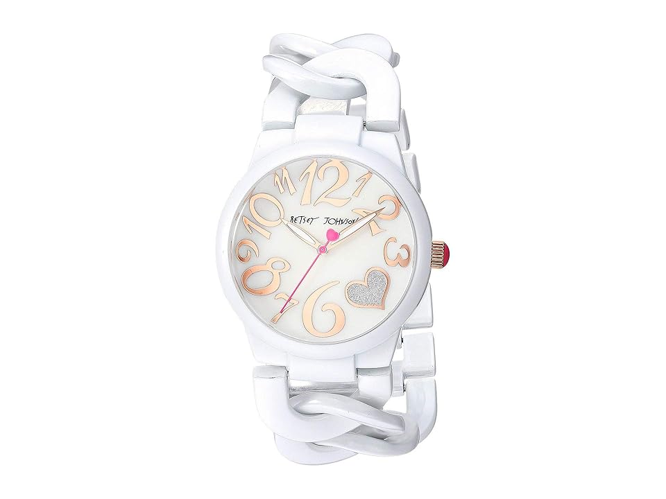 

Betsey Johnson White PC21J Idchnalloy (White) Watches