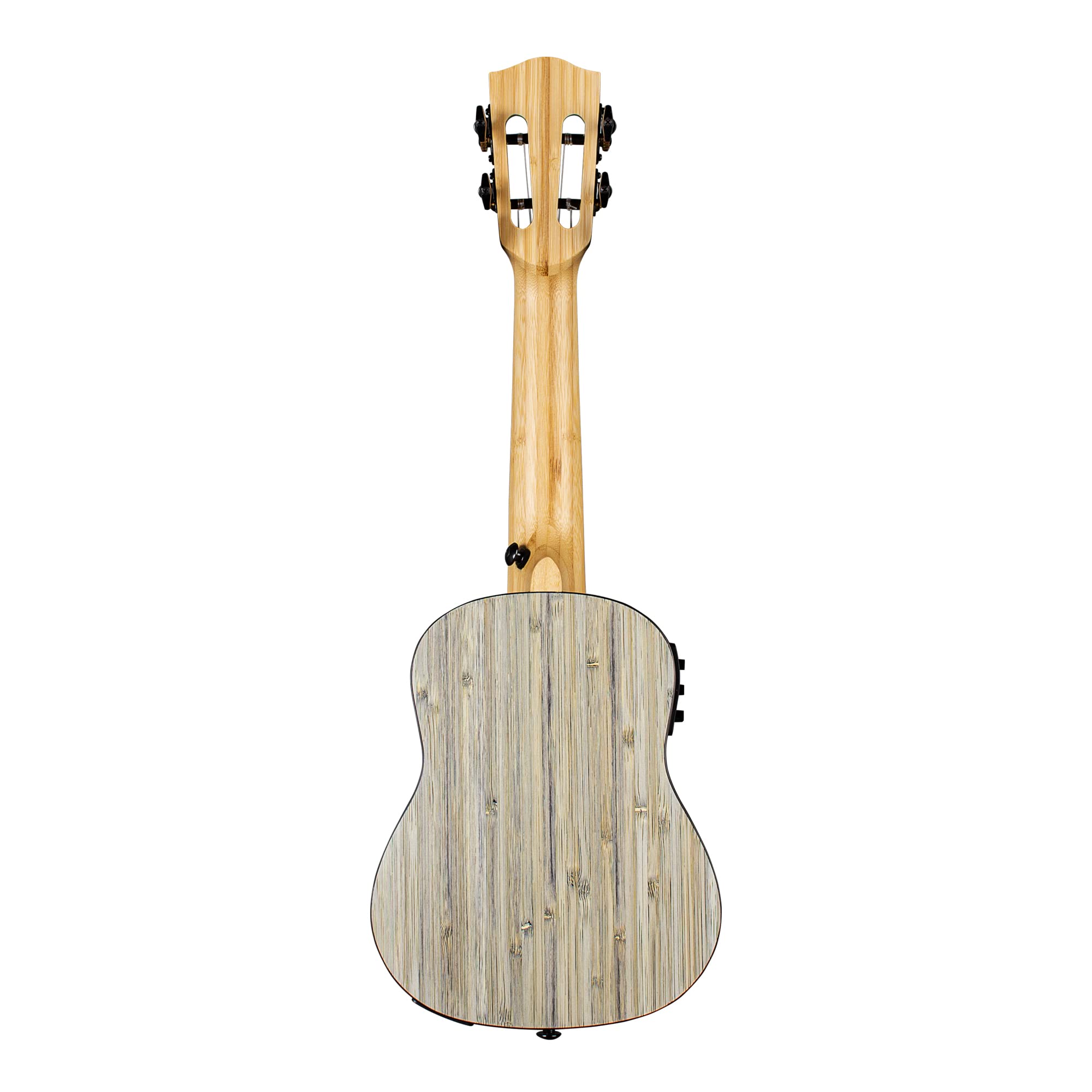 Cascha E-Bamboo Graphit Sopran Ukulele Erwachsene & Kinder - inkl. 3 Plektren & Tasche - Bambus-Ukulele als Bühnenbegleiter - hochwertige Carbon-Saiten - integriertes Stimmgerät & 3-Band-Equalizer