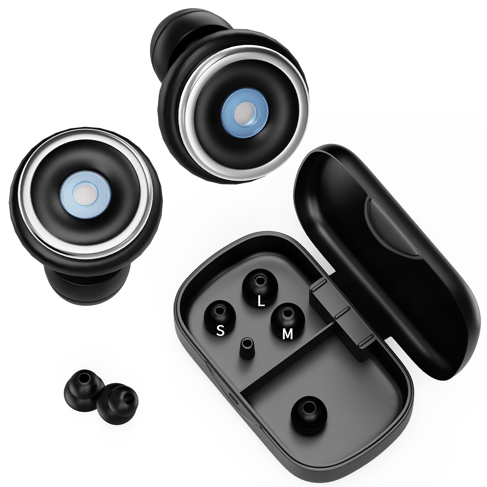 Ear Plugs for Sleep - Noise Cancelling Silicone Earplugs for Sleeping, Reusable Ear Plugs ...