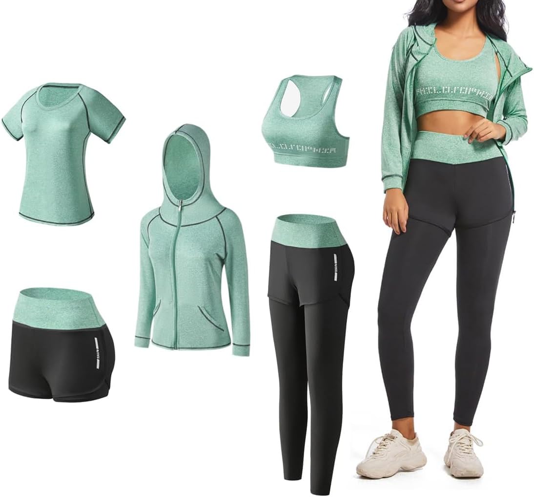 Tracksuit Womens Full Set Gym Sets Sport Running Exercise Workout Yoga Outfits Activewear Sets Jumpsuit Set